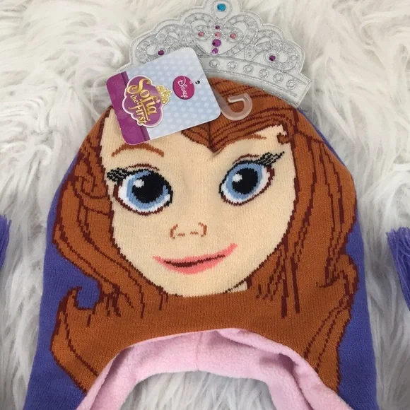 Disney Sofia The First Girl's Beanie Winter Hat - Picture 2 of 5